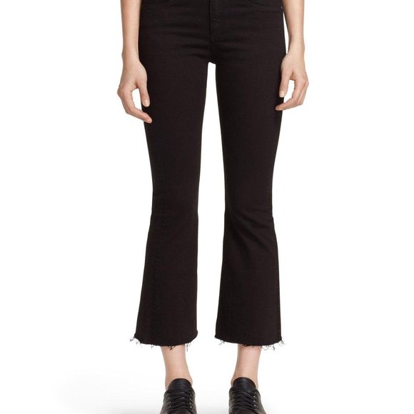 rag & bone Denim - rag & bone 10" Crop Flare Jean Black Coal 26
